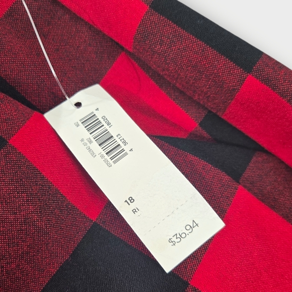 Old Navy Harper Cropped Pants Womens Size 18 Black Plaid Pockets 42x27 New - Picture 5 of 9